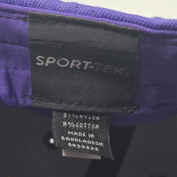 Sport Tek Flex Fit Purple Yellow Lake Outlaw Embroidered Mesh Fishing Hat - Picture 7 of 9